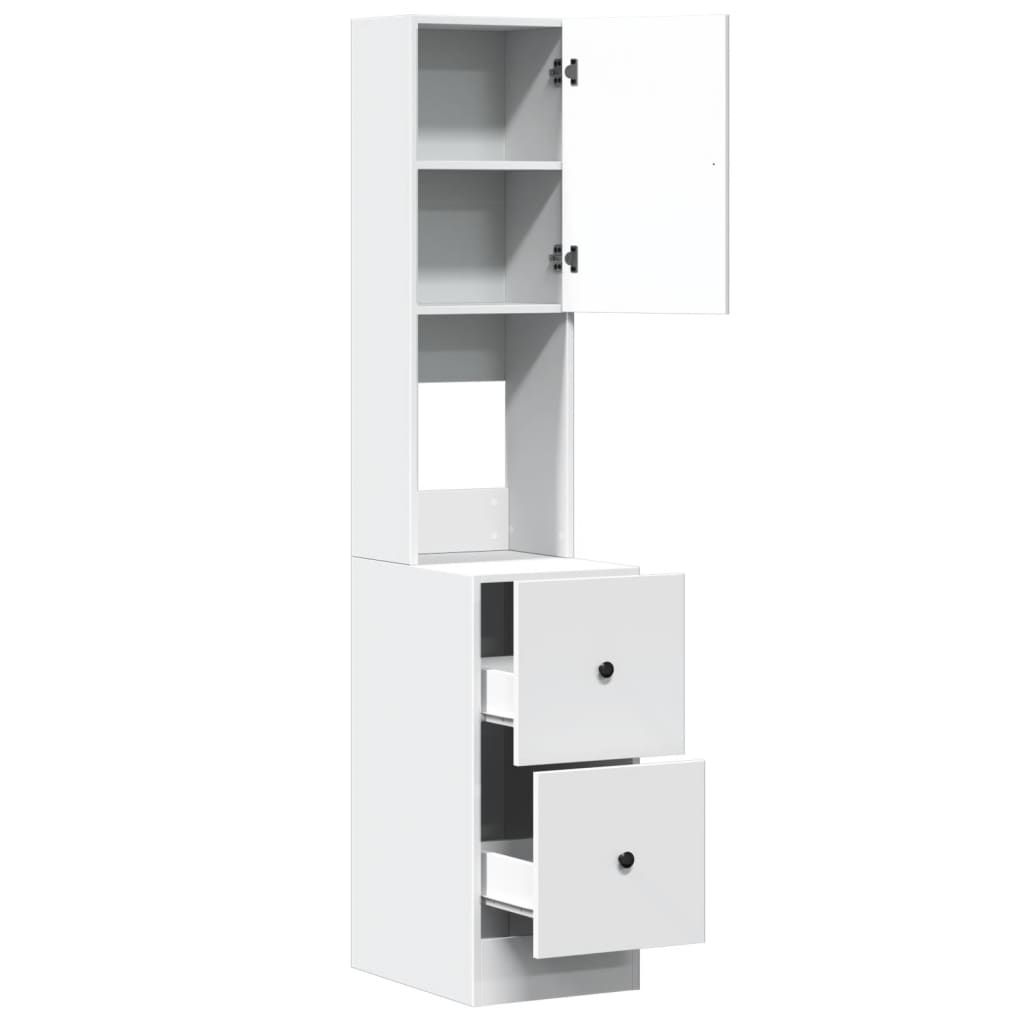 Mobile da Cucina Bianco 35x50x180 cm in Truciolato - homemem39
