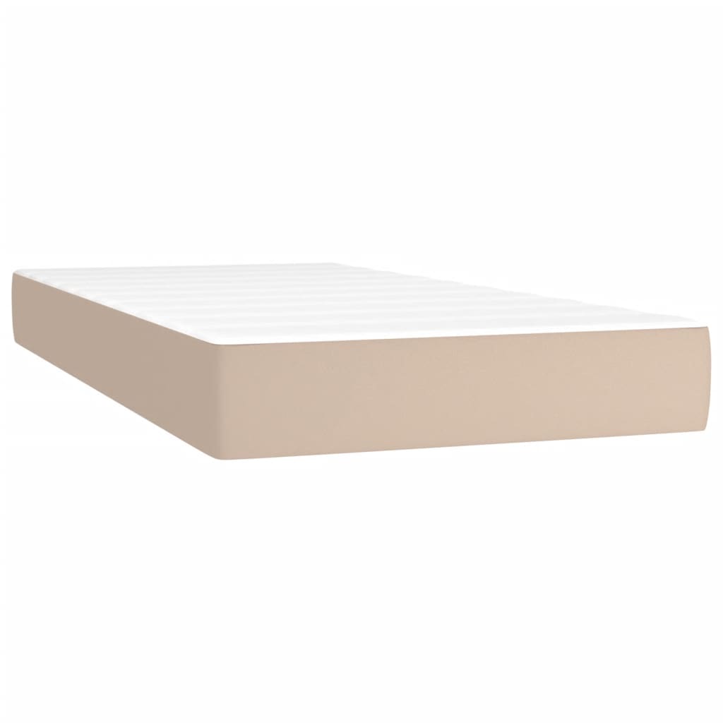 Materasso a Molle Cappuccino 120x190x20 cm in Similpelle - homemem39