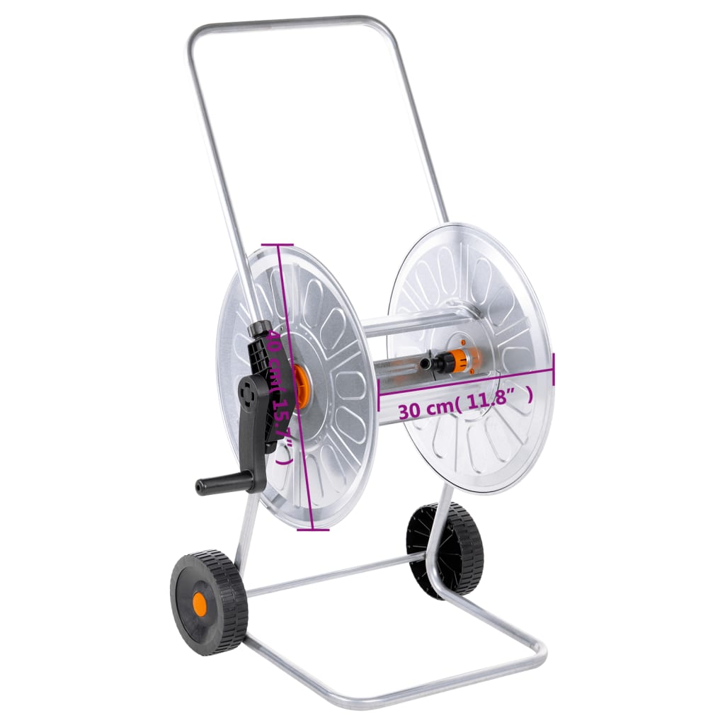 Carrello Avvolgitubo per Tubo Flessibile 80 m 1/2" o 50 m 3/4"