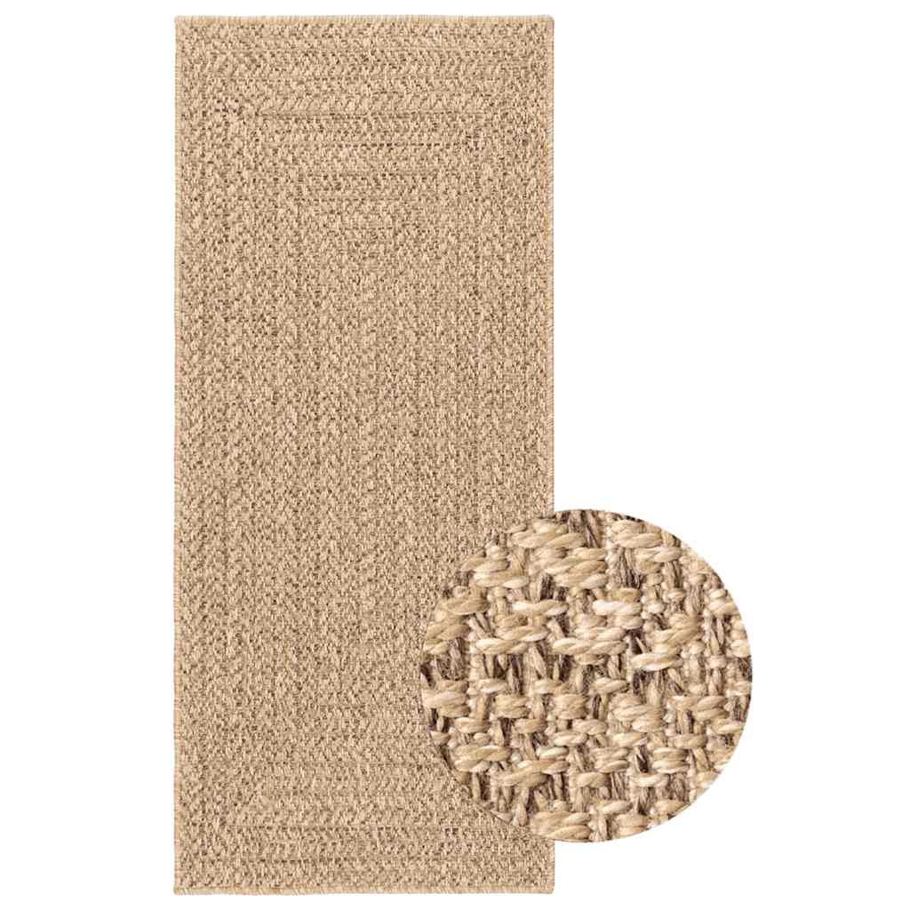 Tappeto ZIZUR 80x200 cm Aspetto Iuta per Interni ed Esterni - homemem39