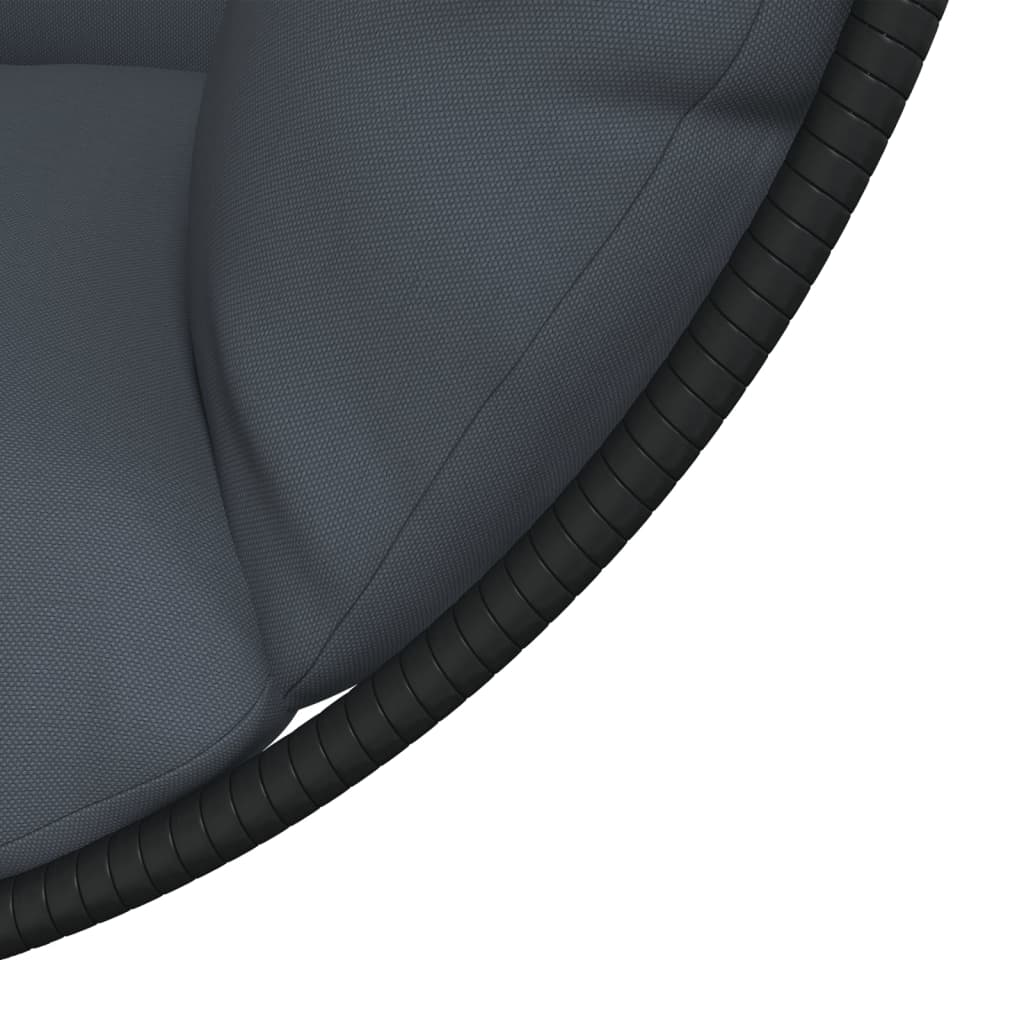 Sedia a Uovo Sospesa con Supporto Antracite Polyrattan/Acciaio - homemem39