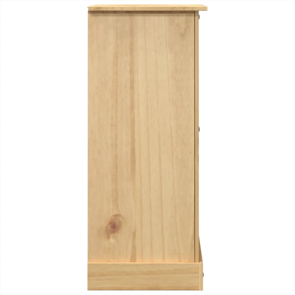 Cassettiera Corona 92x48x120 cm in Legno Massello di Pino