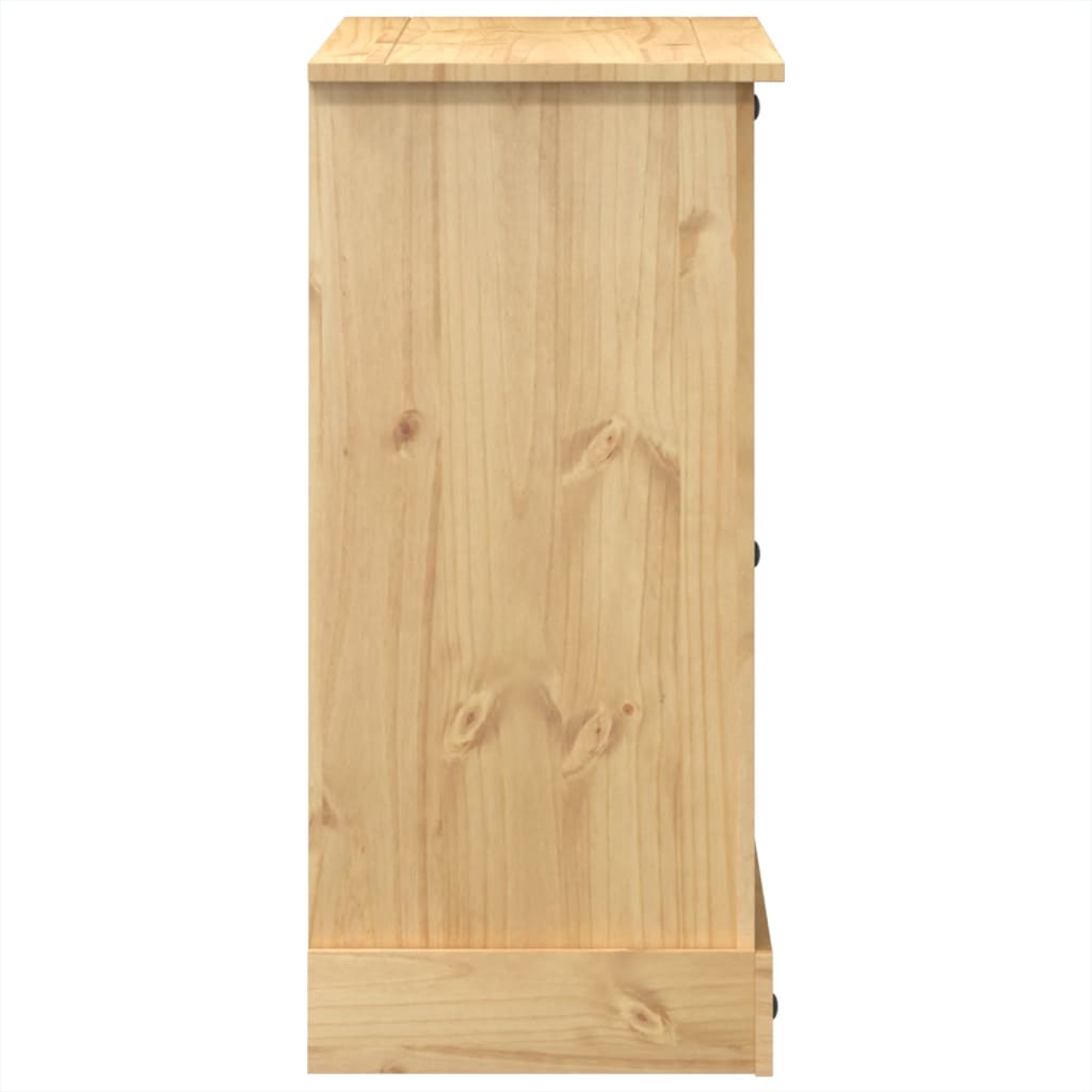 Cassettiera Corona 110x43x91 cm in Legno Massello di Pino