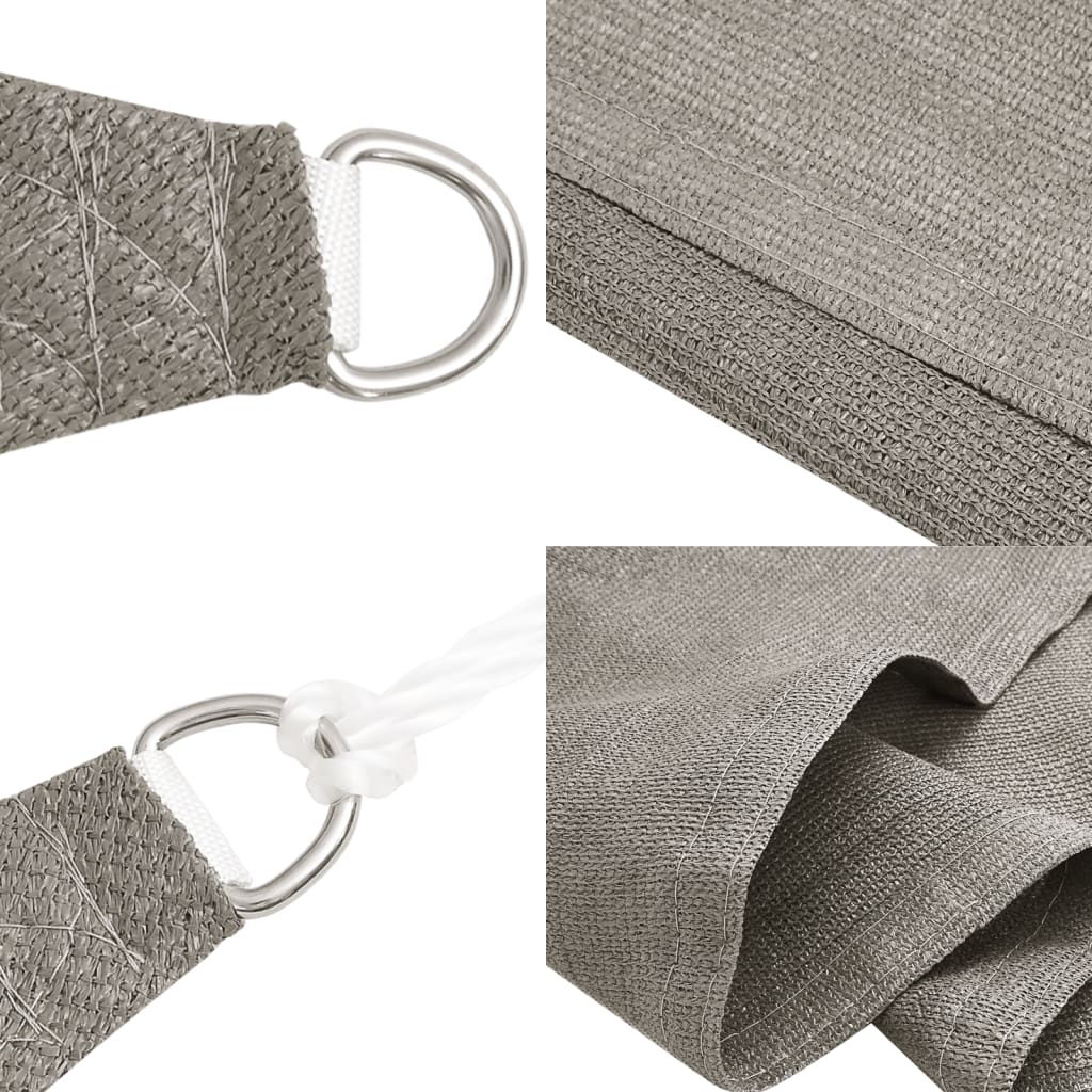 Vela Parasole 160 g/m² Quadrata Grigio Chiaro 4,5x4,5 m in HDPE | homemem39