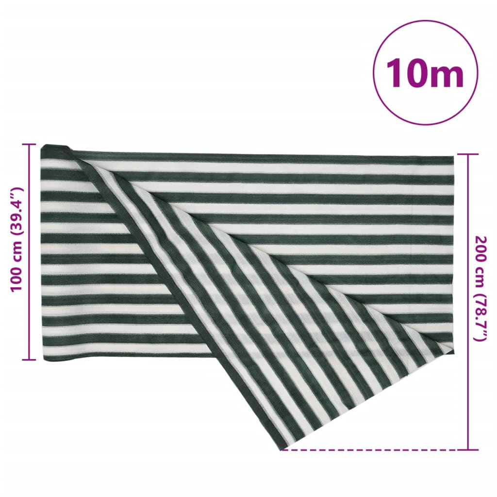 Rete per Privacy Verde e Bianco 2x10 m in HDPE 150 g/m² | homemem39