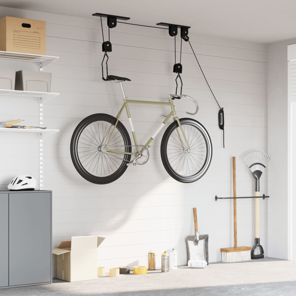 Sollevatori per Bici con Supporto a Soffitto 2 pz 20 kg - homemem39