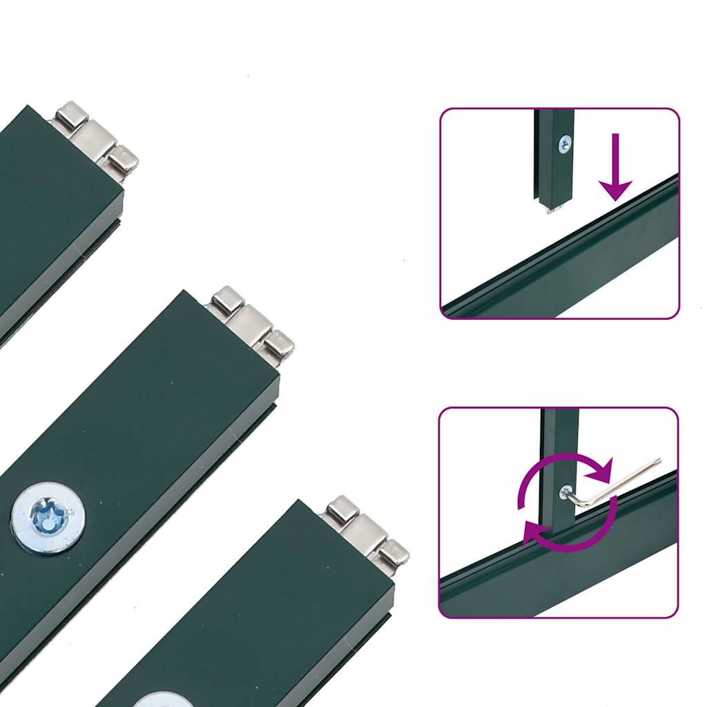 Telaio Serra con Base Verde 169x114x195 cm in Alluminio - homemem39