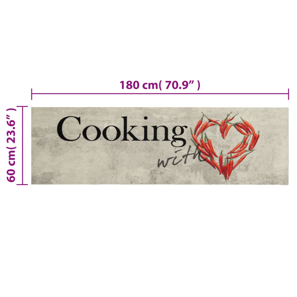 Tappeto da Cucina Lavabile Cucinare 60x180 cm in Velluto | homemem39
