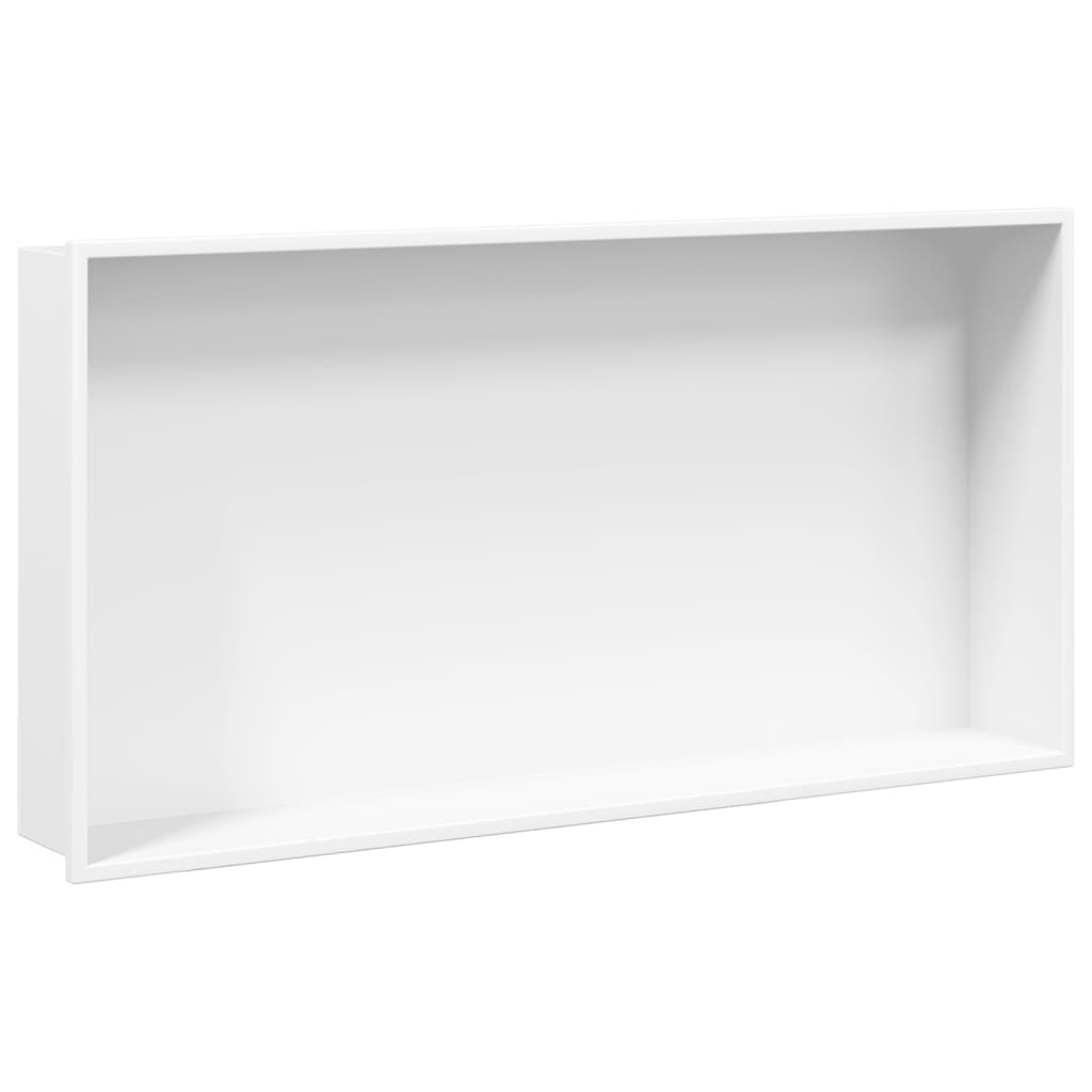 Nicchia per Doccia Bianco Opaco 62x32x9cm in Acciaio Inox - homemem39