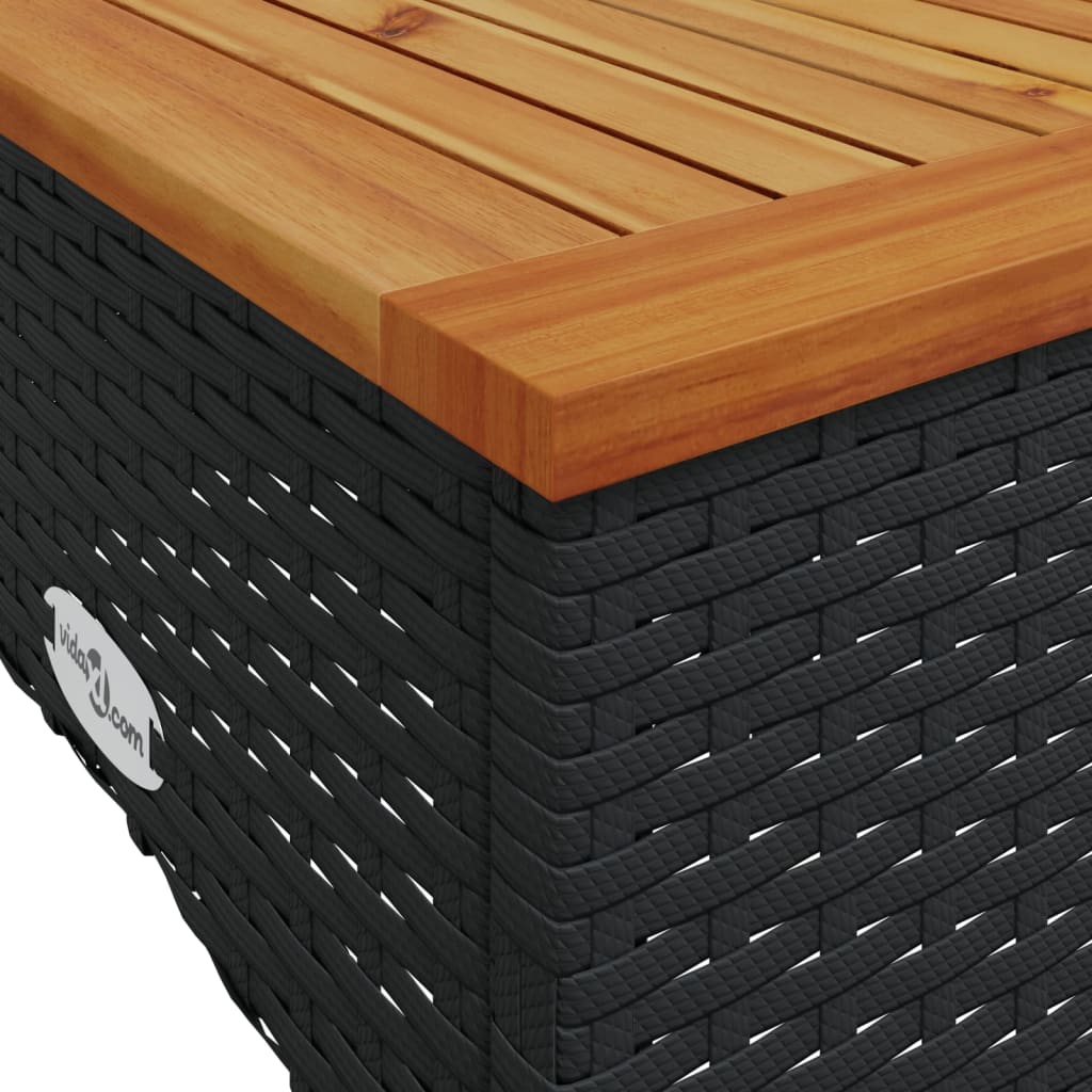 Set Divani da Giardino 3 pz con Cuscini in Polyrattan Nero