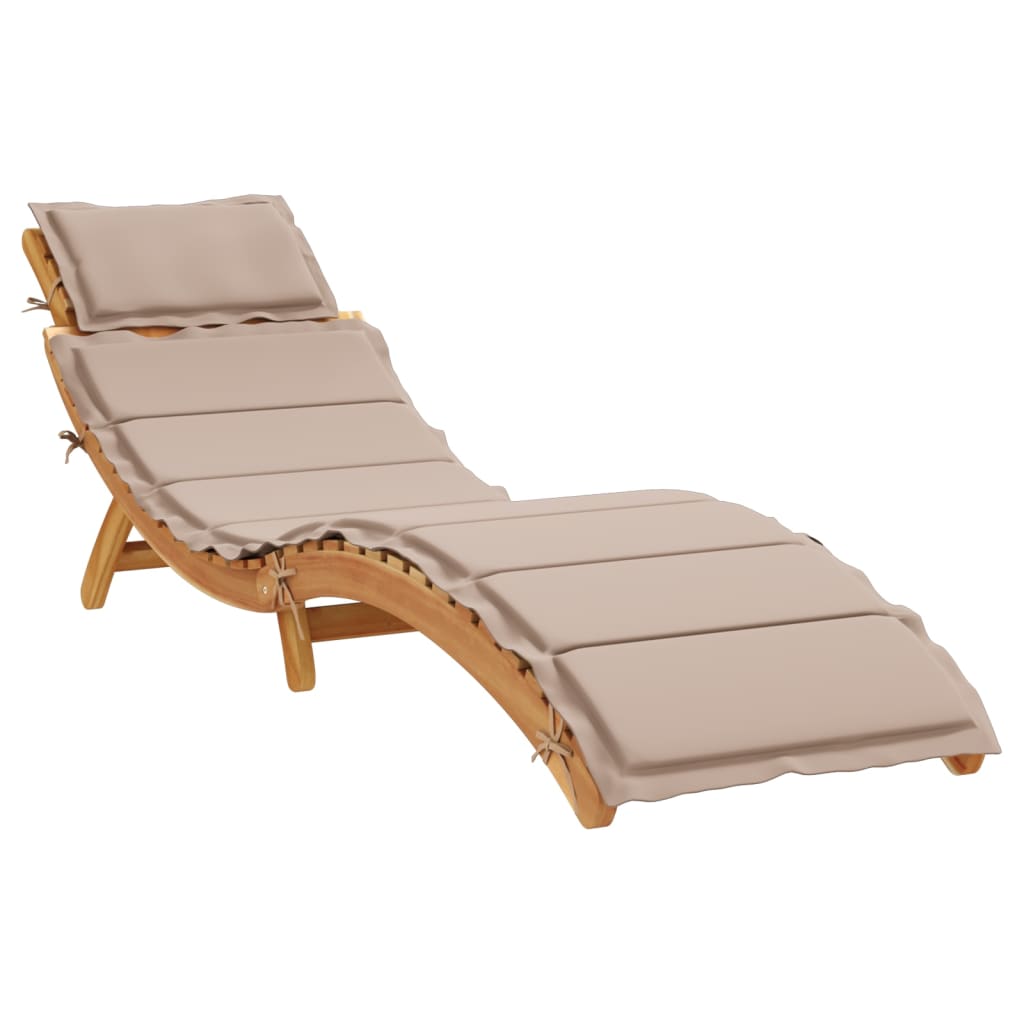 Lettini Prendisole con Cuscini 2 pz Legno Massello di Acacia - homemem39