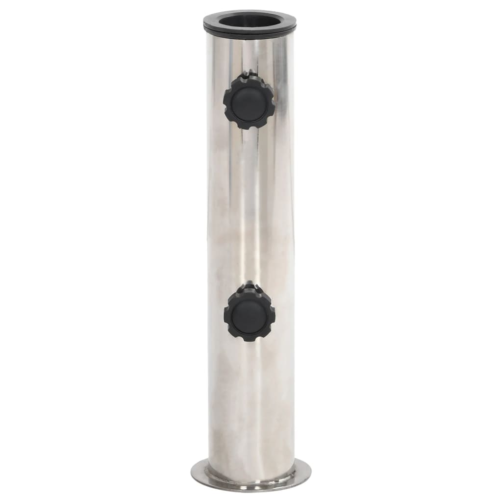 Base per Ombrellone per Palo da Ø38/48 mm Argento Acciaio Inox - homemem39