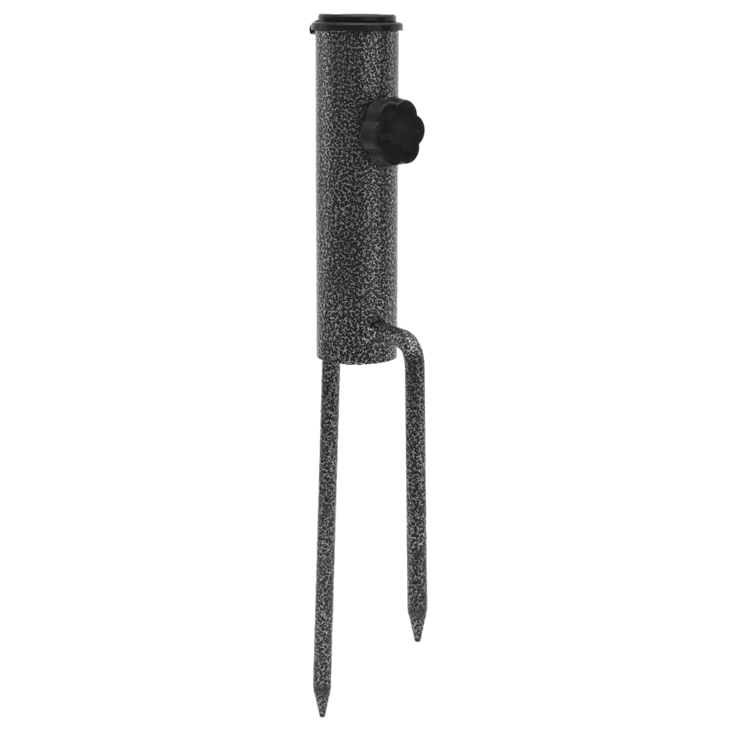 Supporti Ombrellone con Picchetti 2pz 9x35cm Acciaio Zincato - homemem39