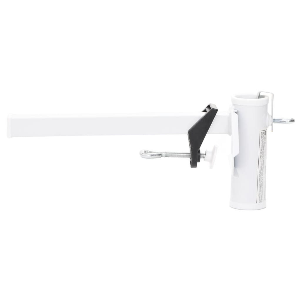 Morsetto per Ombrellone da Balcone Bianco 38 mm in Acciaio