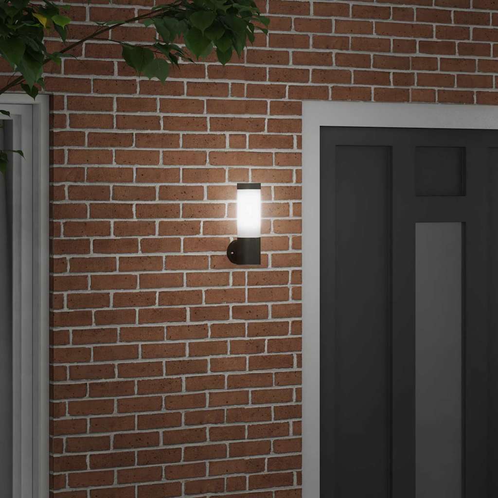 Lampada da parete per esterni Nero 12 x 7.5 x 27 cm