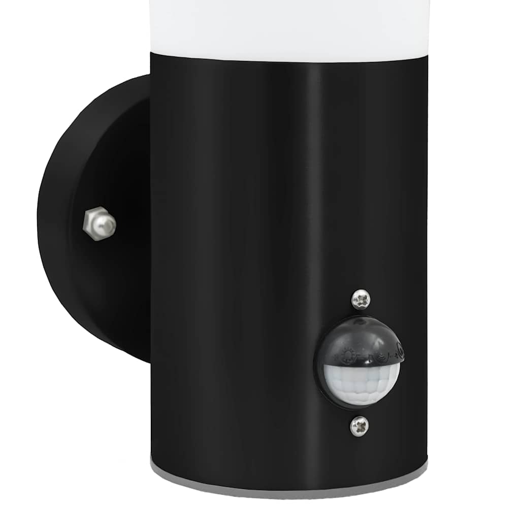 Lampade da Parete Esterne 2 pcs Nero 12 x 7.5 x 29 cm