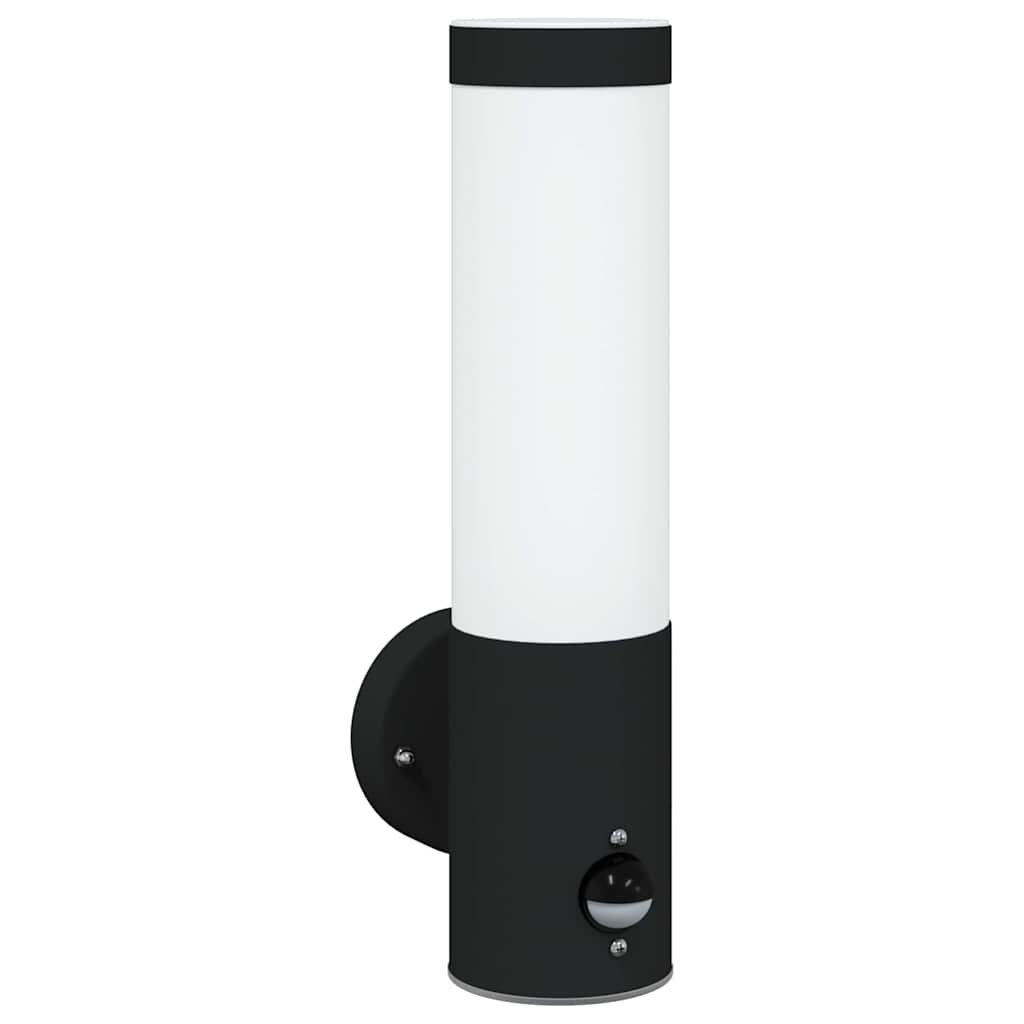 Lampade da Parete Esterne 2 pcs Nero 12 x 7.5 x 29 cm
