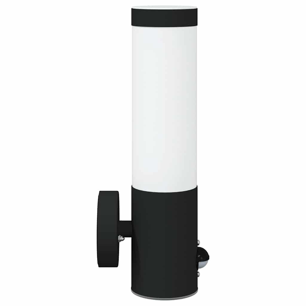 Lampade da Parete Esterne 2 pcs Nero 12 x 7.5 x 29 cm