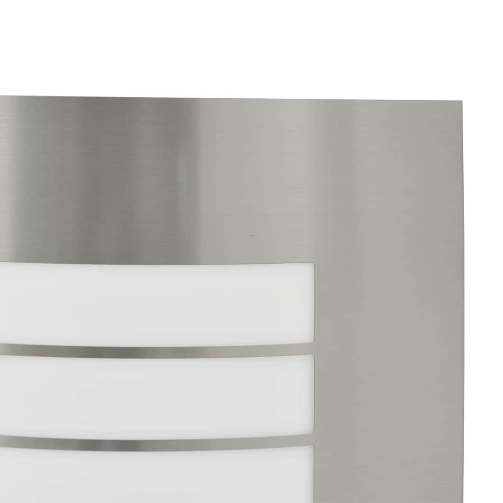 Lampade da Parete Esterne 2 pcs Argento 23.5 x 10.5 x 26 cm