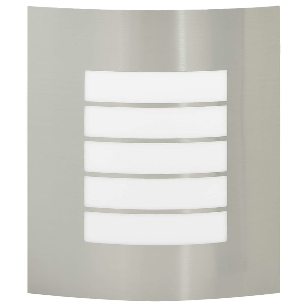 Lampade da Parete Esterne 2 pcs Argento 23.5 x 10.5 x 26 cm