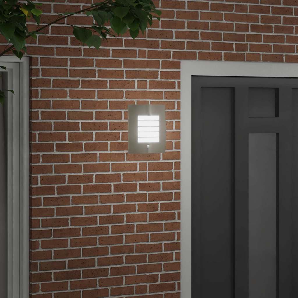 Lampada da parete per esterni 2 pcs Argento 23.5 x 10.5 x 26 cm
