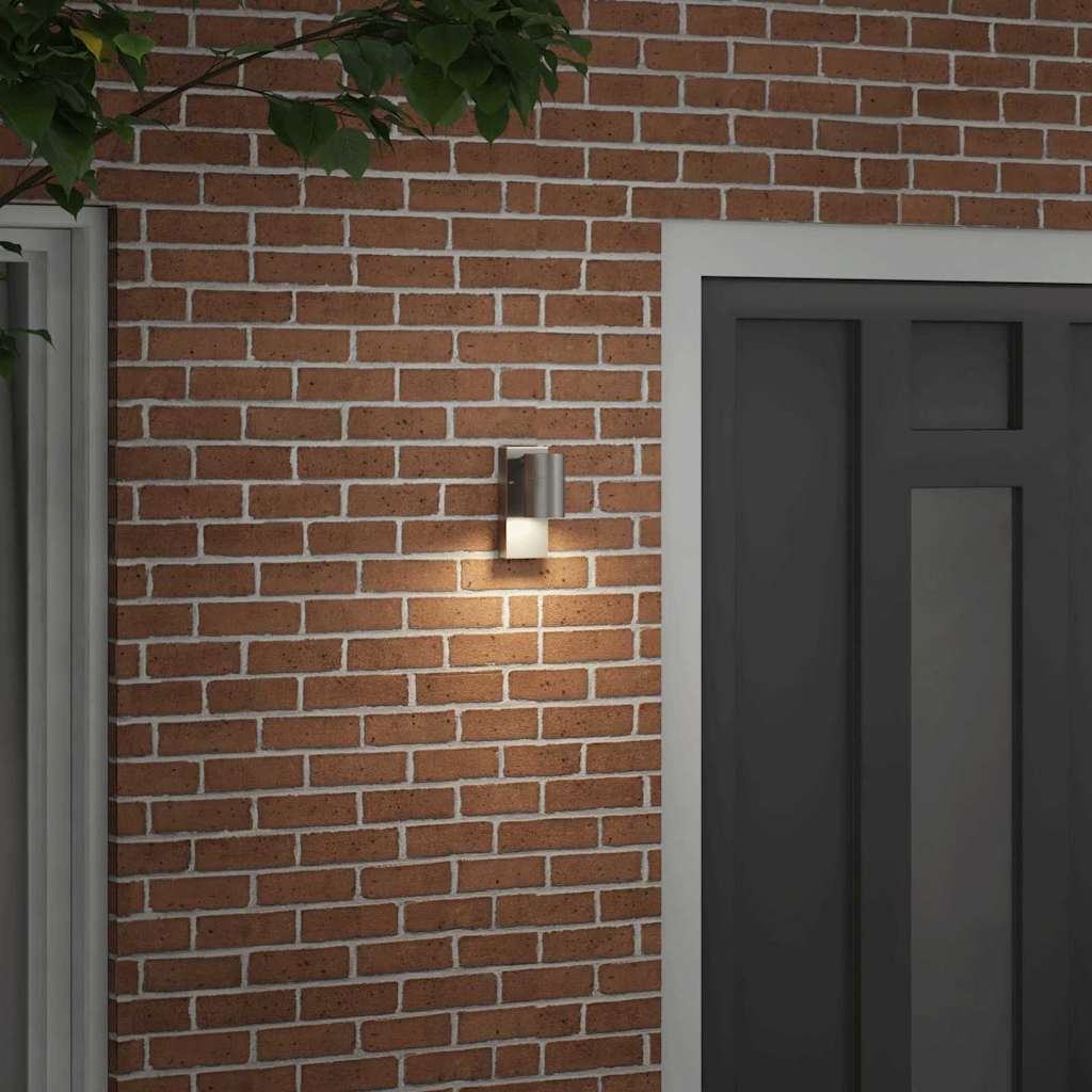 Lampada da Parete Esterna Argento 6.5 x 10.5 x 16 cm