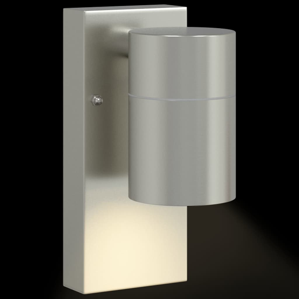 Lampada da Parete Esterna Argento 6.5 x 10.5 x 16 cm