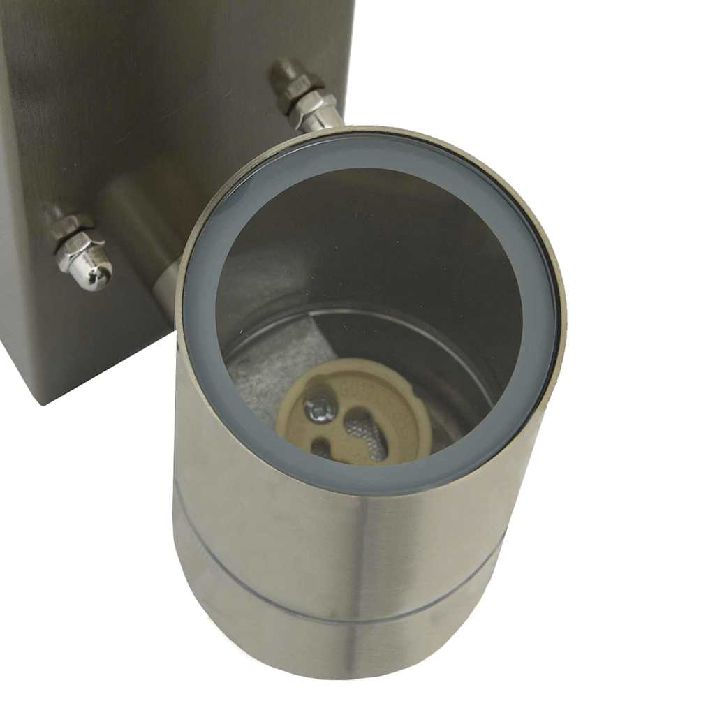 Lampade da Parete Esterne 2 pcs Argento 6.5 x 10.5 x 16 cm