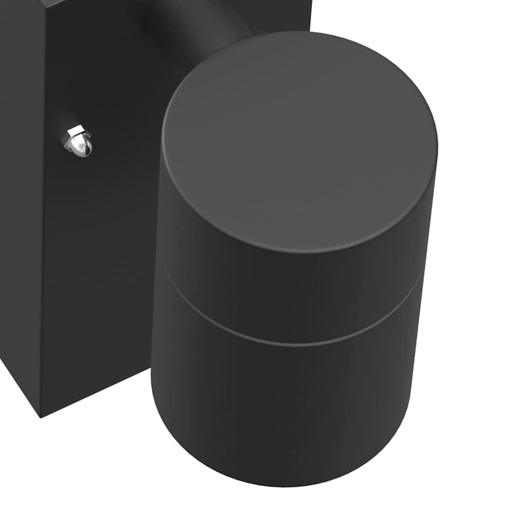 Lampade da Parete Esterne 2 pcs Nero 6.5 x 10.5 x 16 cm