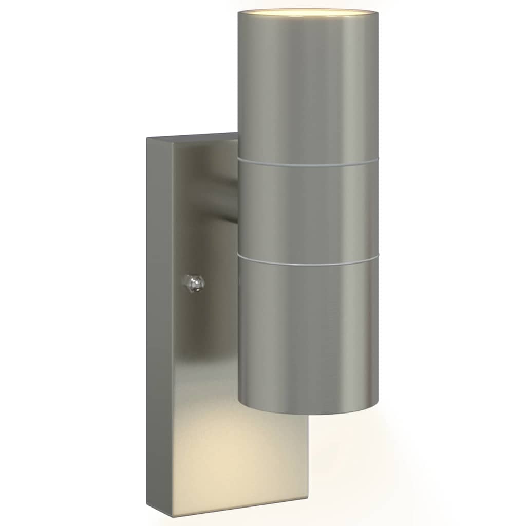 Lampada da Parete Esterna 2 pcs Argento 7 x 10 x 22 cm | homemem39