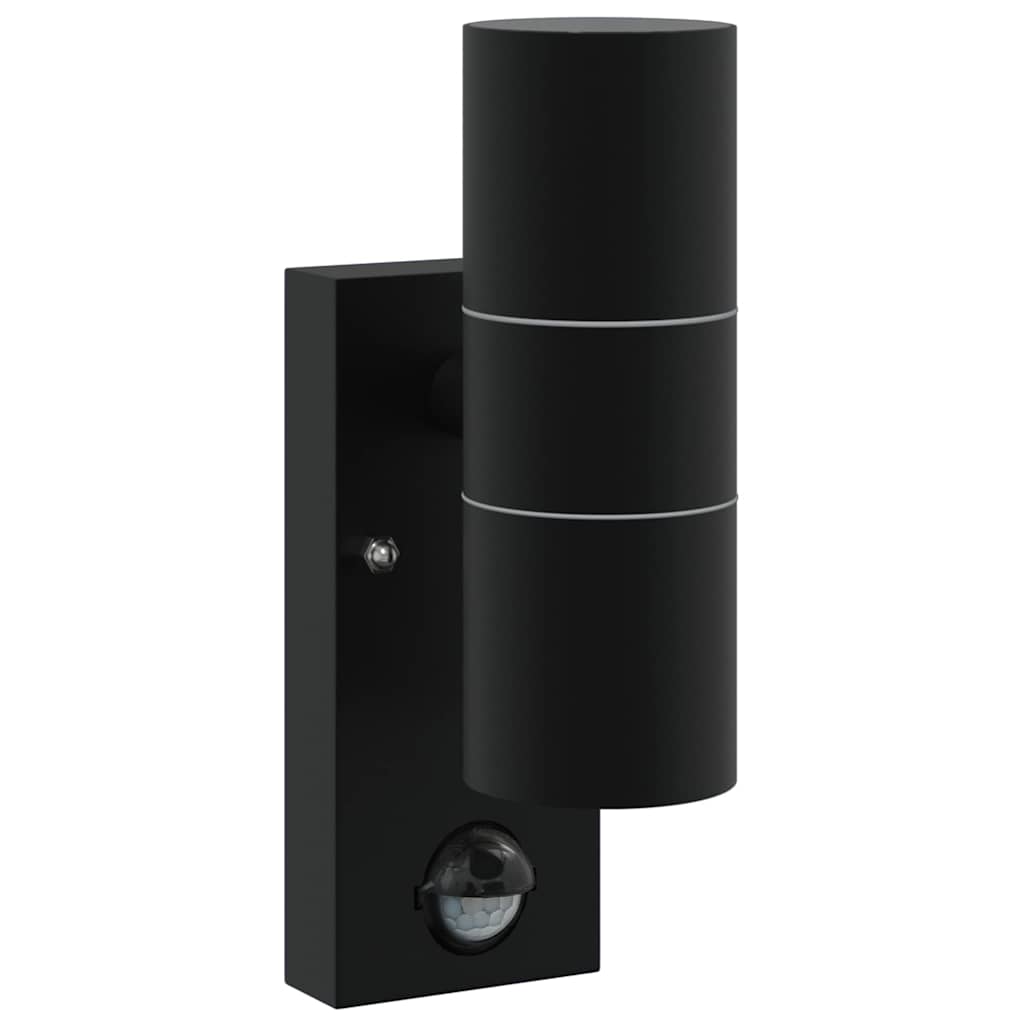 Lampade da Parete Esterne 2 pcs Nero 7 x 10 x 22 cm