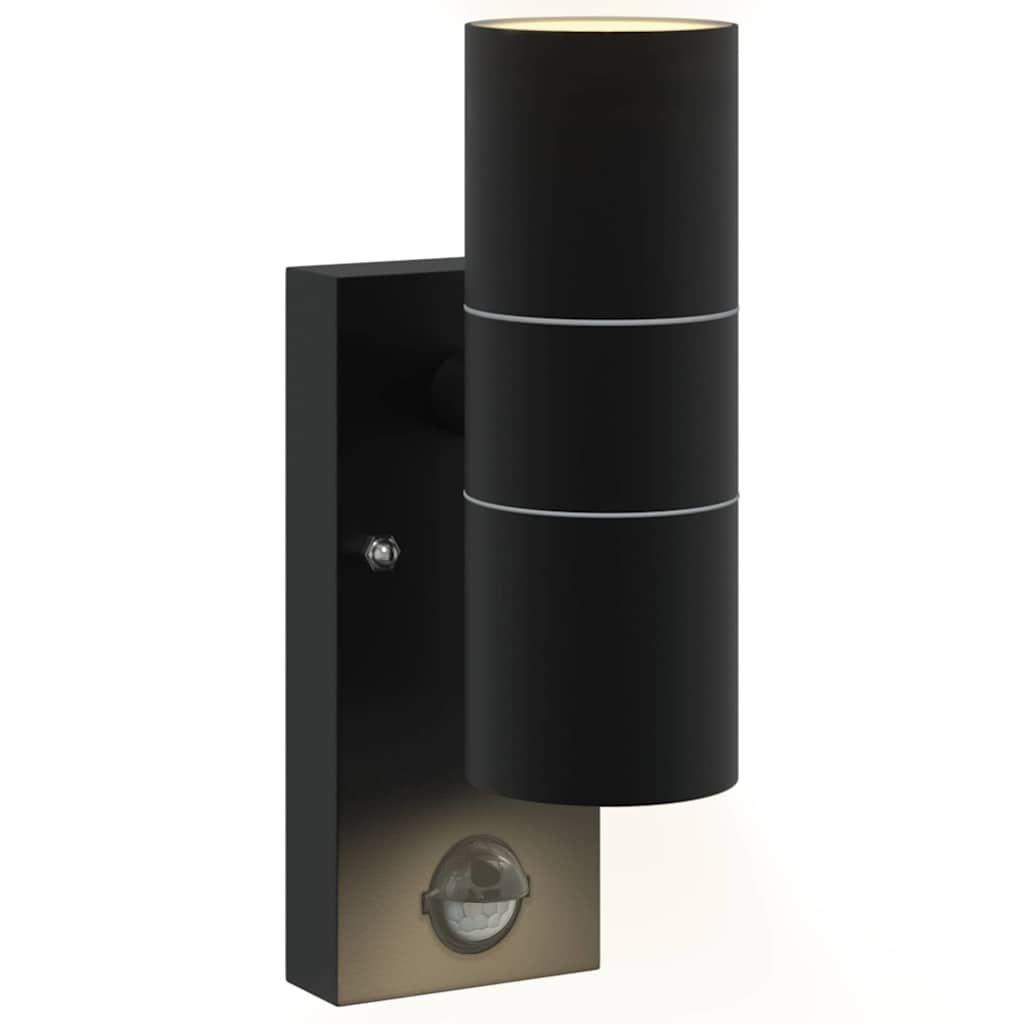 Lampade da Parete Esterne 2 pcs Nero 7 x 10 x 22 cm