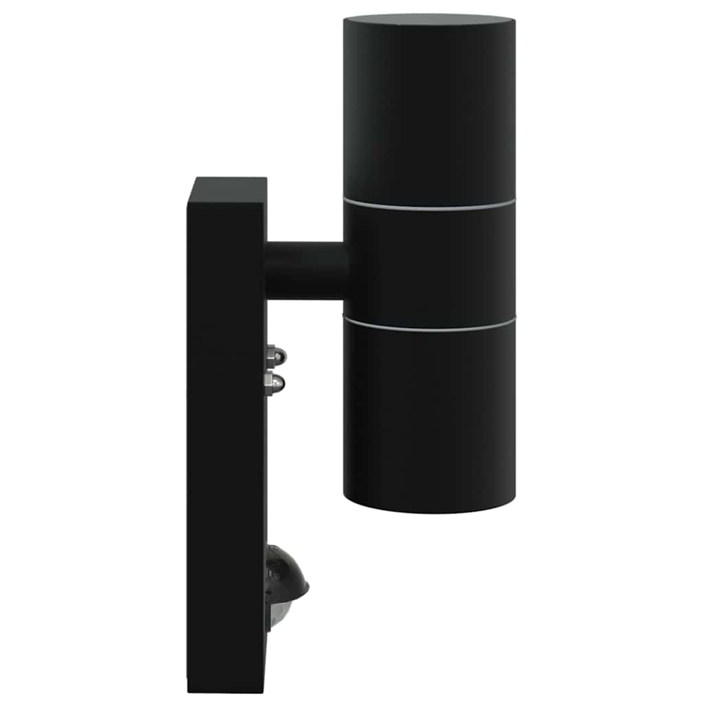 Lampade da Parete Esterne 2 pcs Nero 7 x 10 x 22 cm