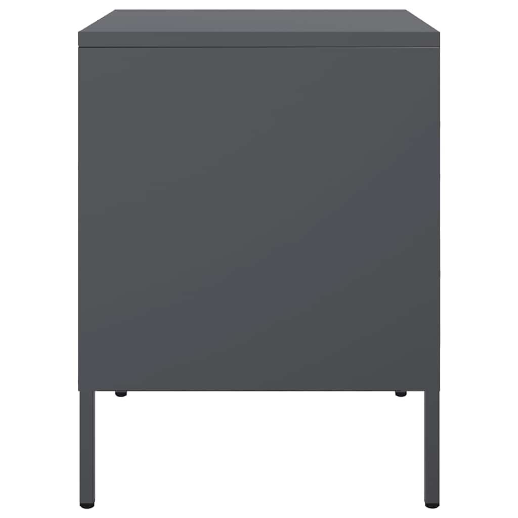 Comodini 2 pz Antracite 36x39x50,5 cm in Acciaio