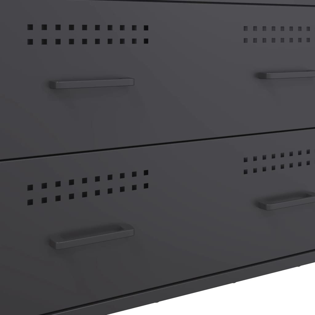 Credenza Antracite 68x39x89 cm in Acciaio | homemem39