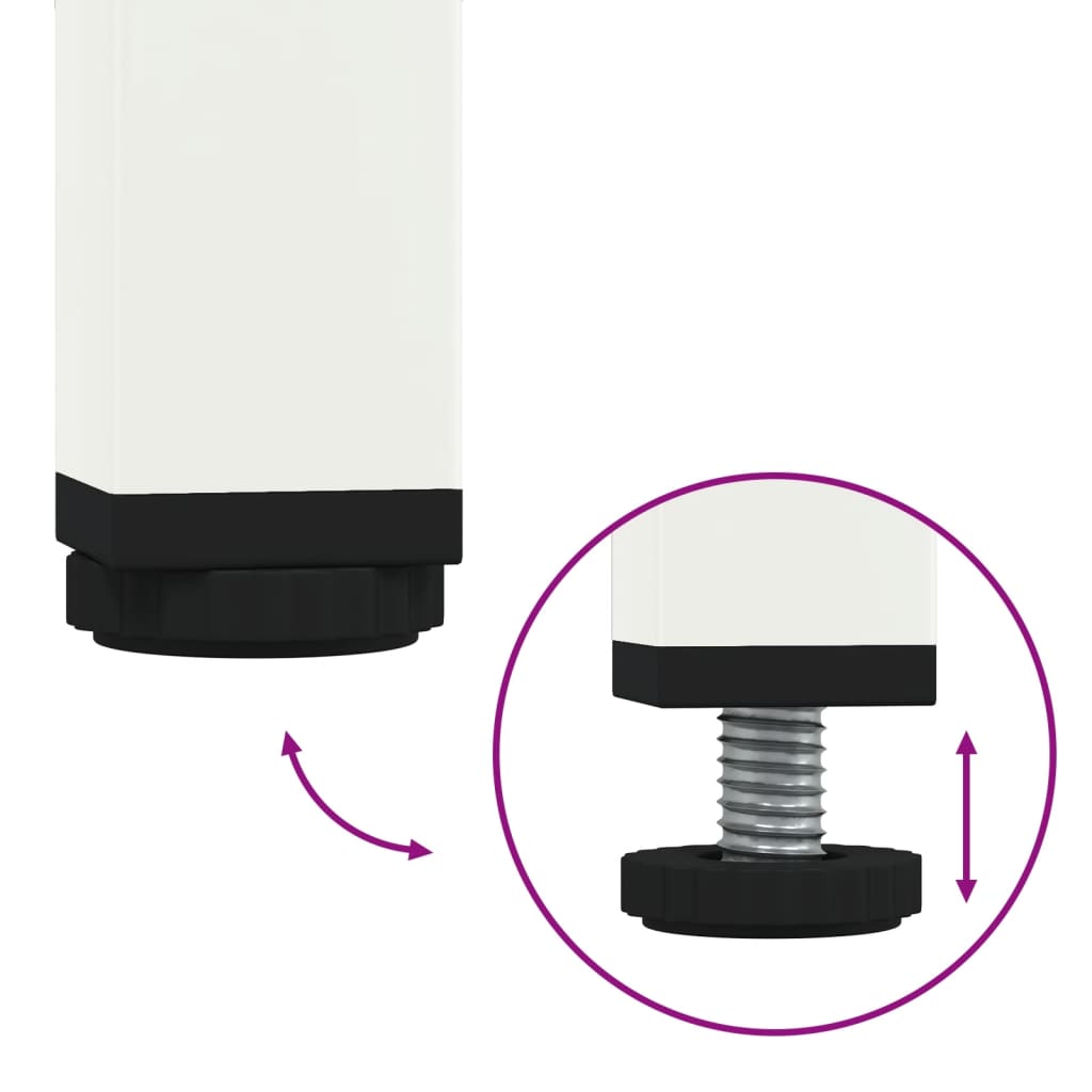 Credenza Bianca 36x39x113 cm in Acciaio - homemem39