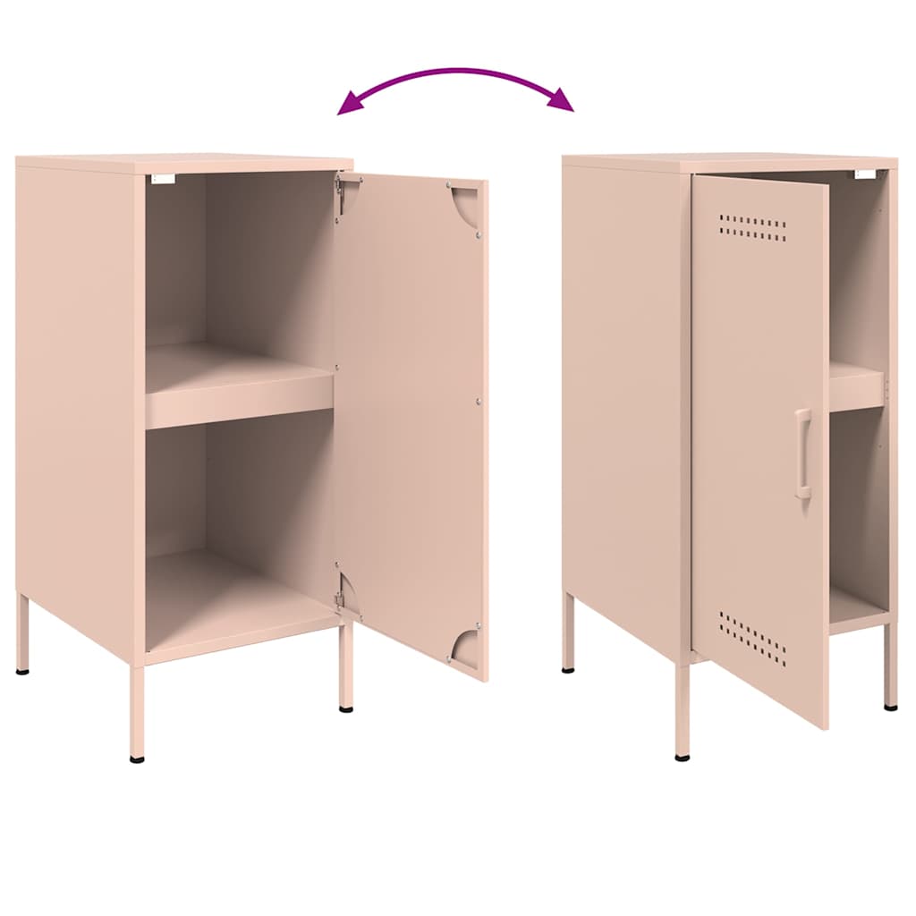 Credenze 2 pz Rosa 36x39x79 cm in Acciaio