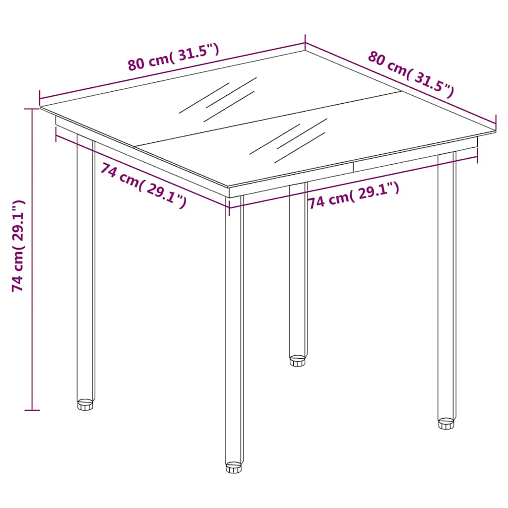 Set da Pranzo da Giardino 5 pz Nero con Cuscini in Polyrattan | homemem39
