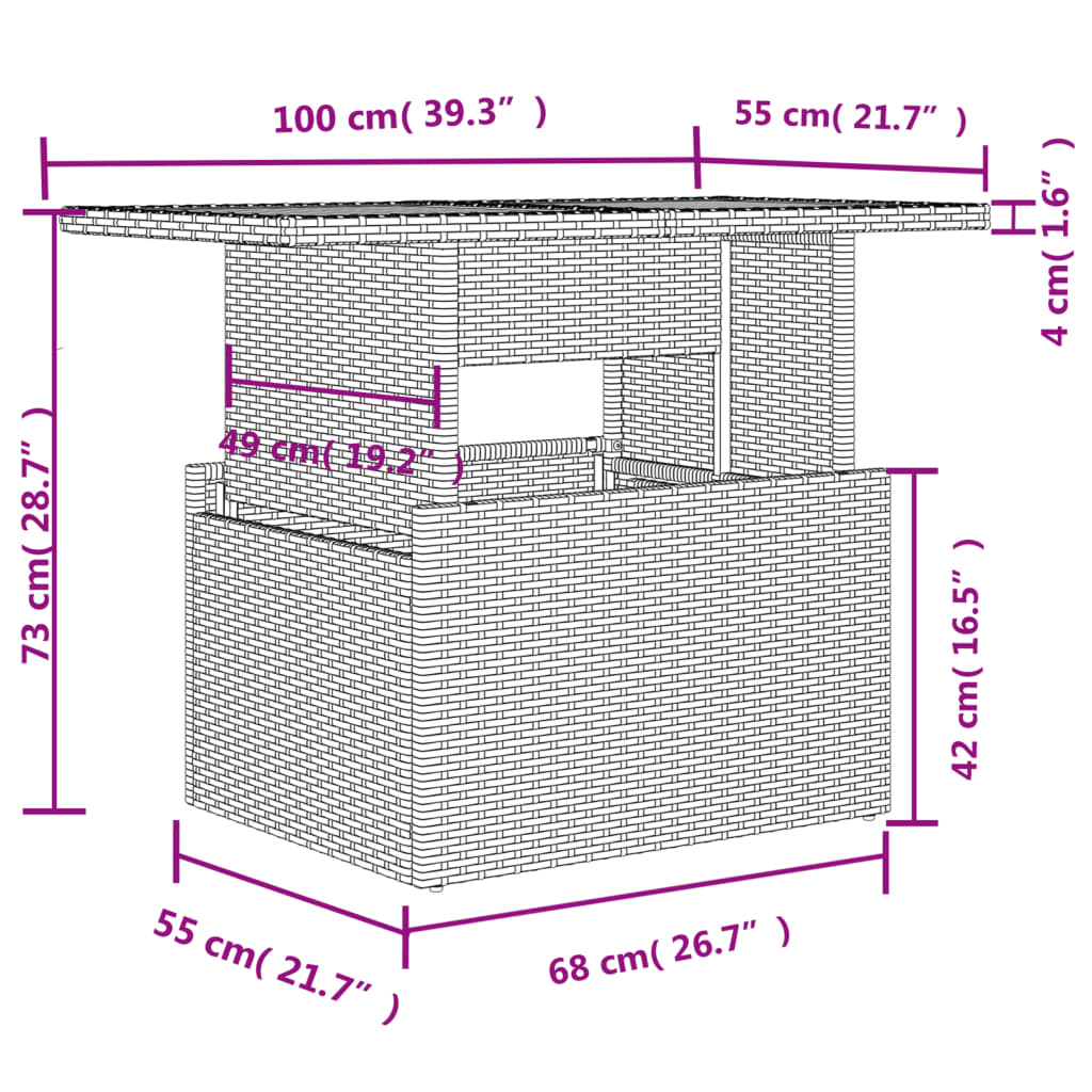 Set Divani da Giardino 7 pz con Cuscini Grigio in Polyrattan | homemem39