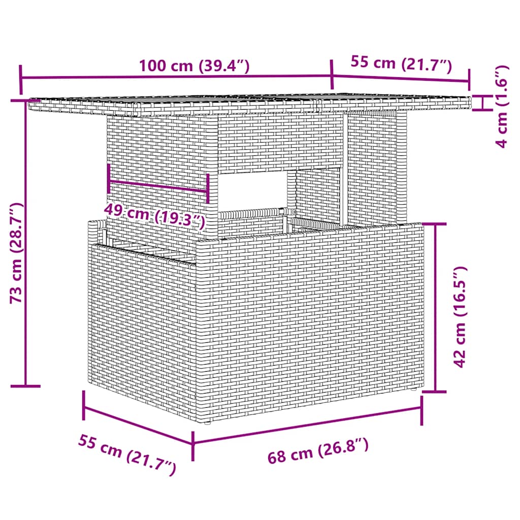 Set Divano da Giardino 6pz con Cuscini Grigio Chiaro Polyrattan | homemem39