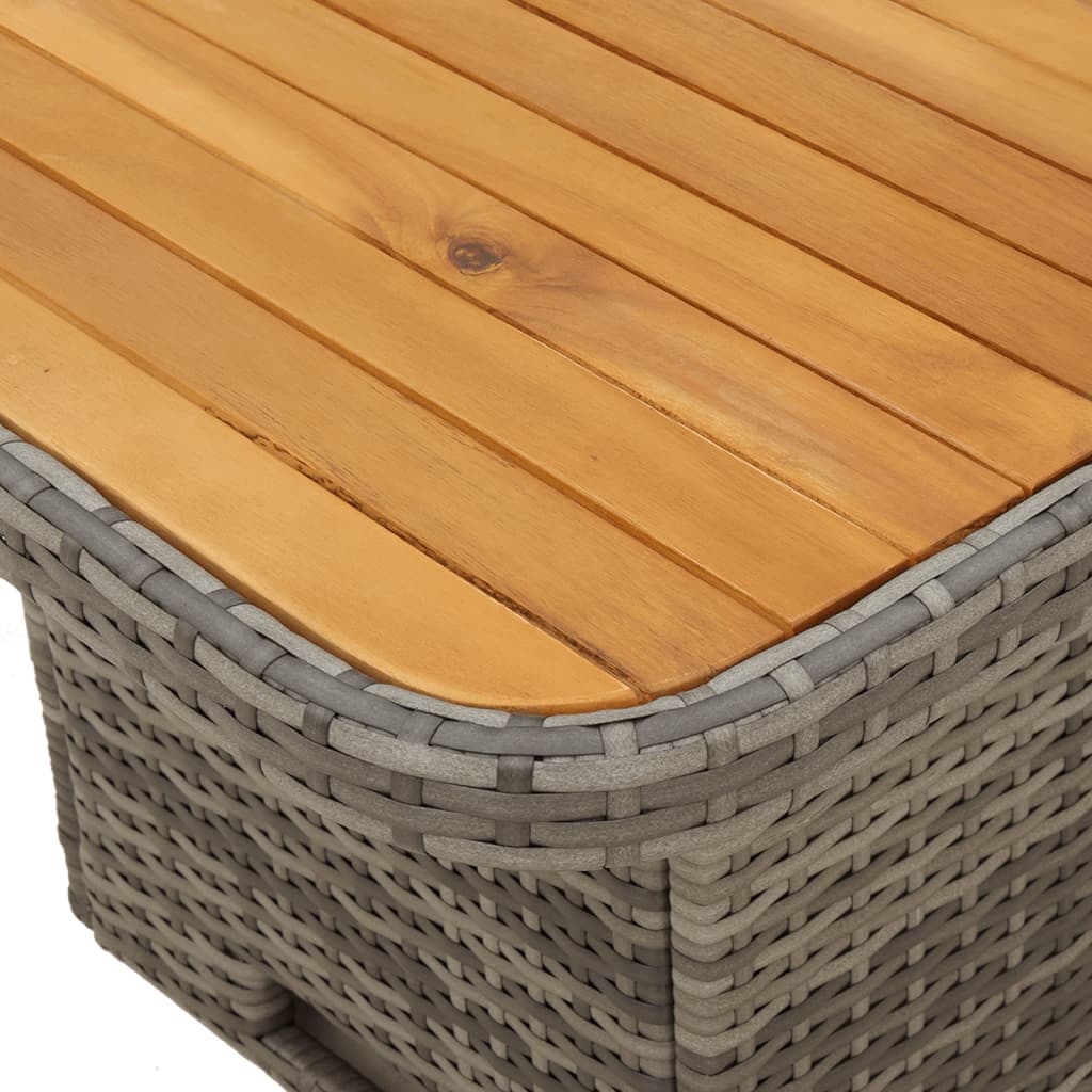 Set Divani da Giardino 5 pz con Cuscini in Polyrattan Grigio