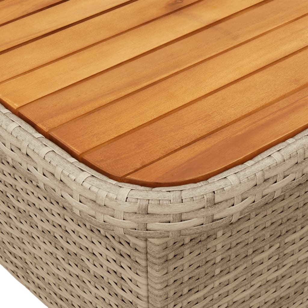 Set Divani da Giardino 7 pz con Cuscini in Polyrattan Beige