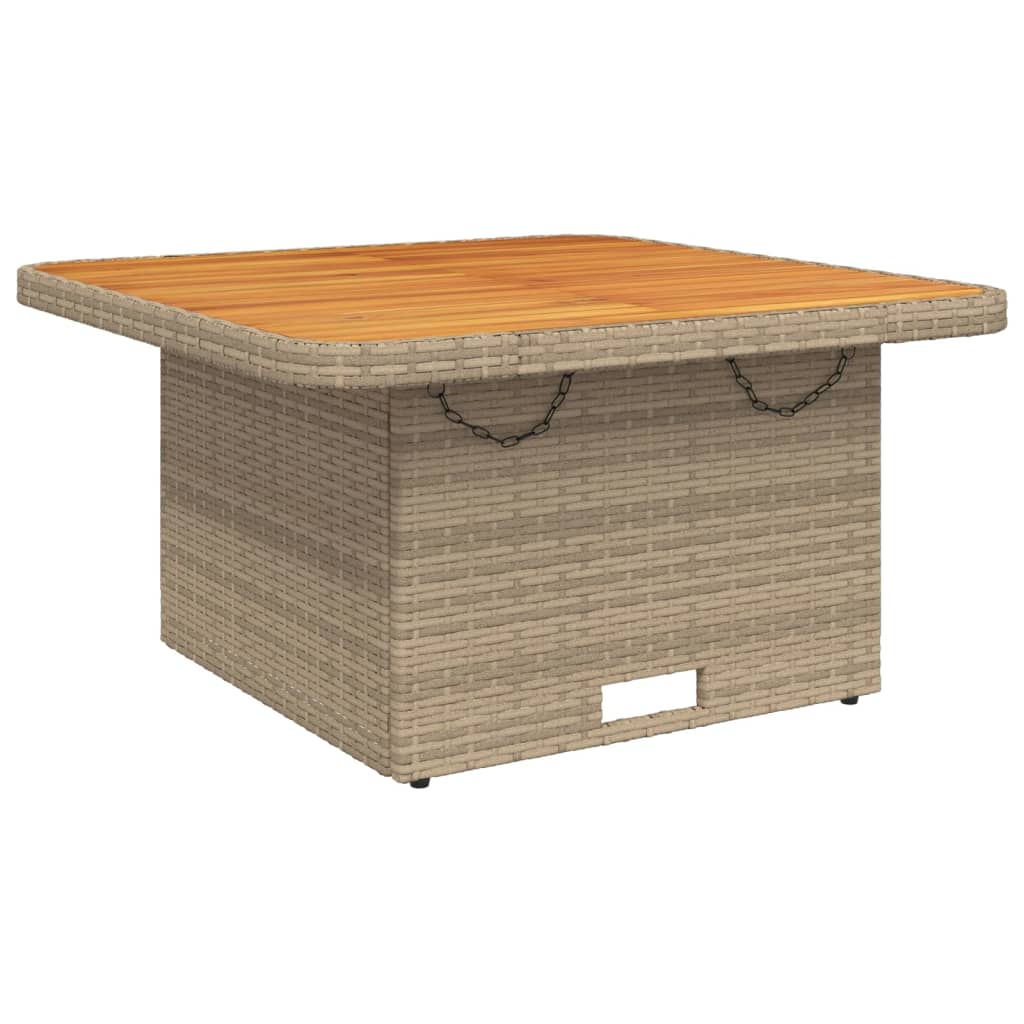 Set Divani da Giardino 7 pz con Cuscini in Polyrattan Beige