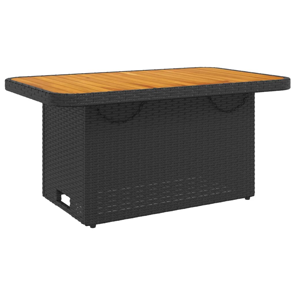 Set Divani da Giardino 5 pz con Cuscini Nero in Polyrattan
