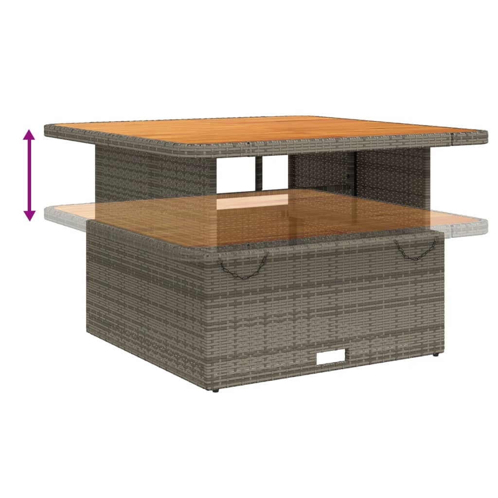 Set Divani da Giardino 3 pz con Cuscini in Polyrattan Grigio