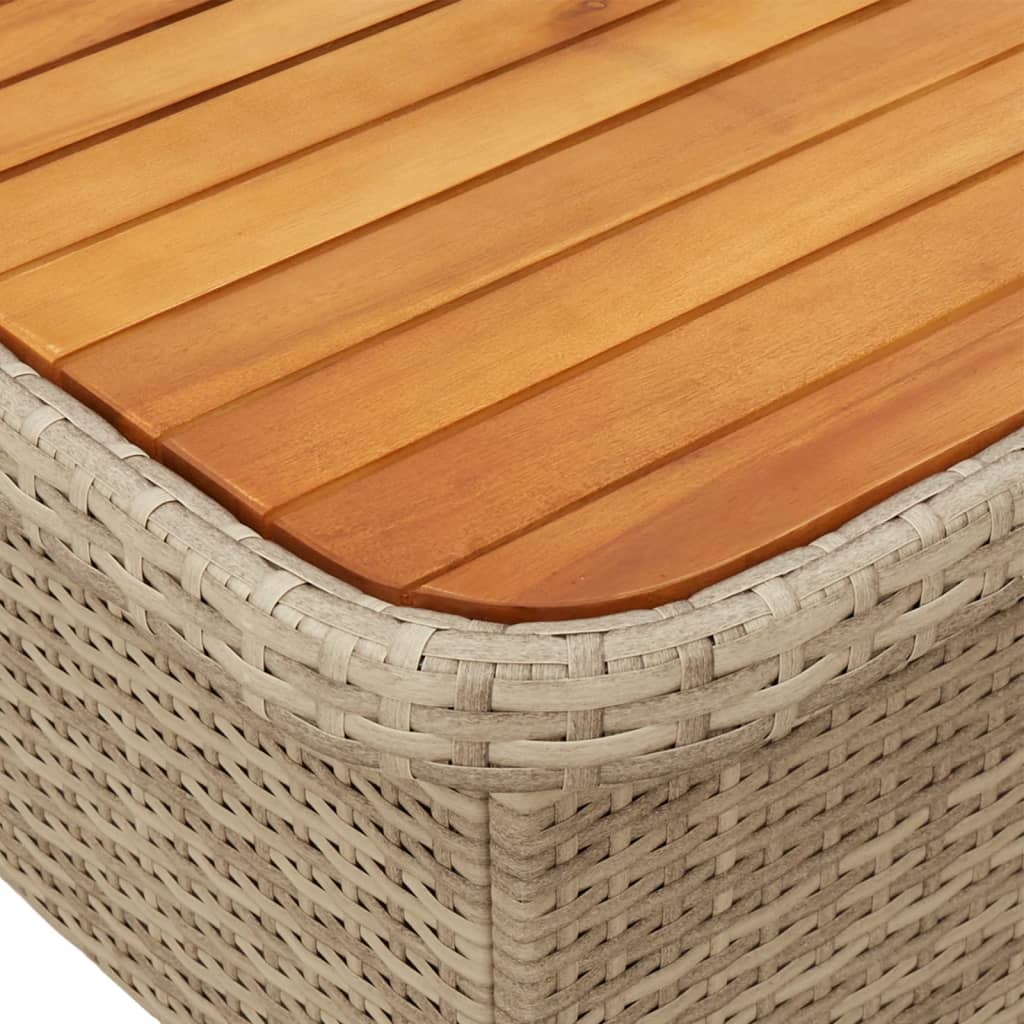 Set Divani da Giardino 3 pz con Cuscini in Polyrattan Beige