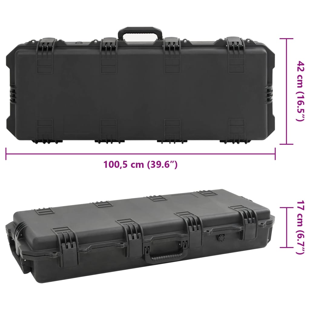 Valigetta da Volo Portatile Nera 100,5x42x17 cm in PP | homemem39