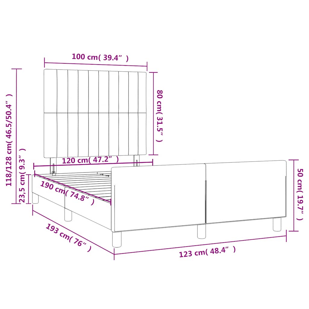 Giroletto senza Materasso Verde Scuro 120x190 cm Velluto | homemem39