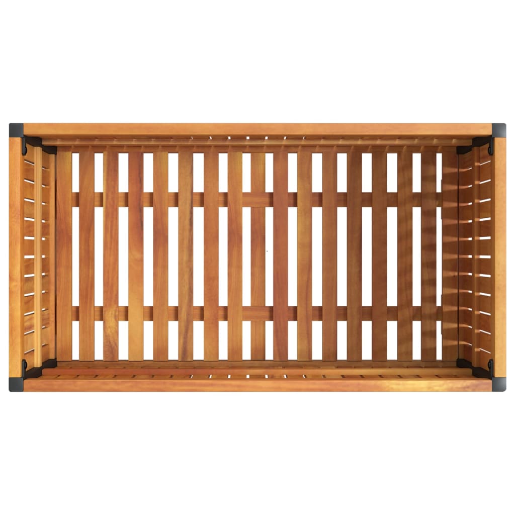 Fioriera da Giardino 85x45x44 cm in Legno Acacia e Acciaio - homemem39