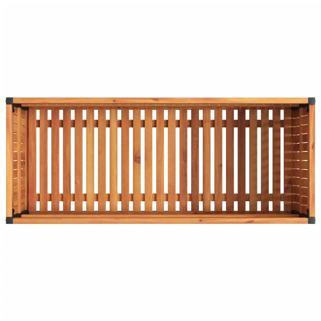 Fioriera da Giardino 110x45x44 cm in Legno Acacia e Acciaio - homemem39